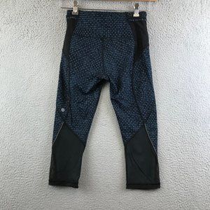 Lululemon Deep Breath Crop Legging 4 Shatter Weave Desert Teal Alberta Lake
